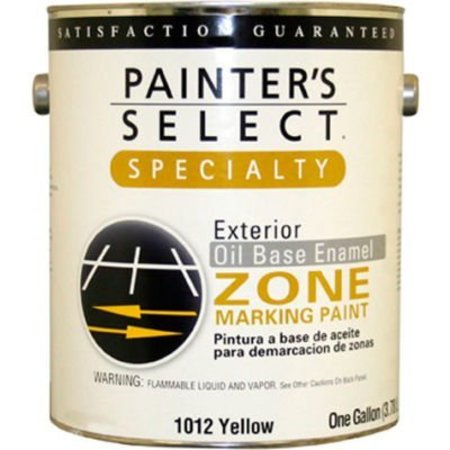 GENERAL PAINT Painter's Select Oil Zone Marking Paint, Flat Finish, Yellow, Gallon - 353805